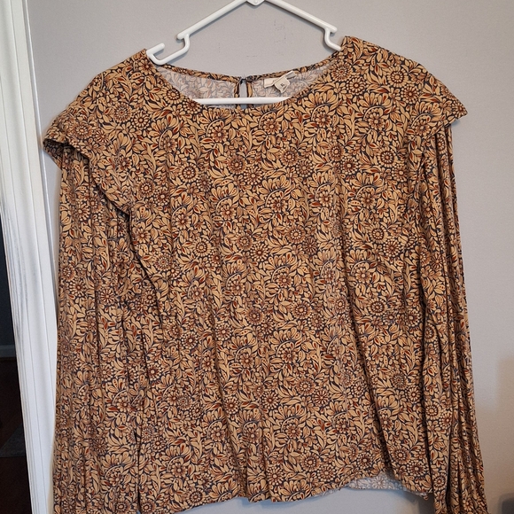 a.n.a Tops - a.n.a Floral Patterned Blouse in Brown and Tan Bundle 2 For $10